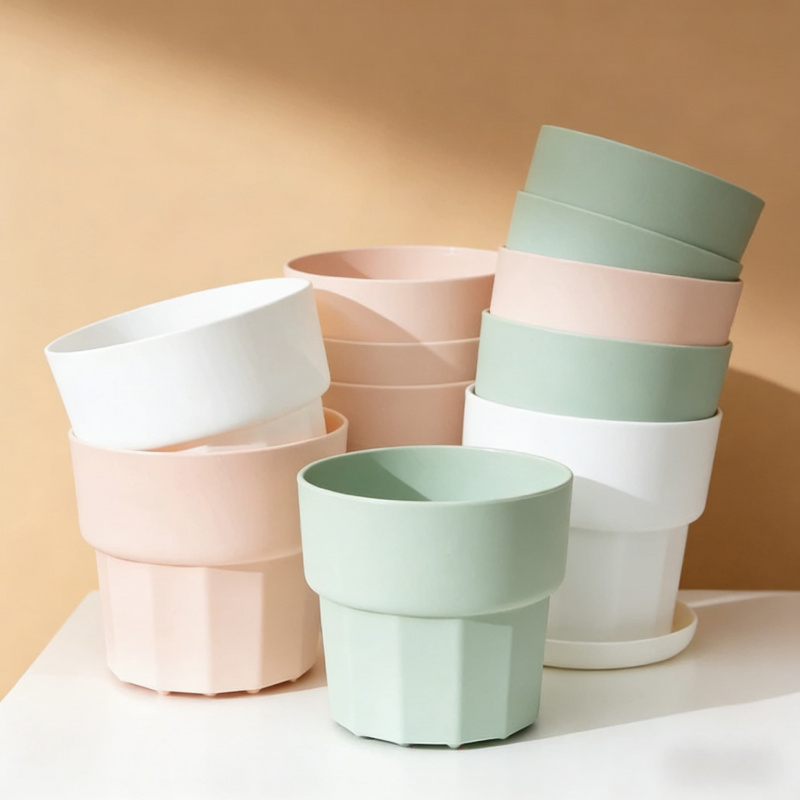 Echeveria Succulent - Pot de fleurs en résine plastique
