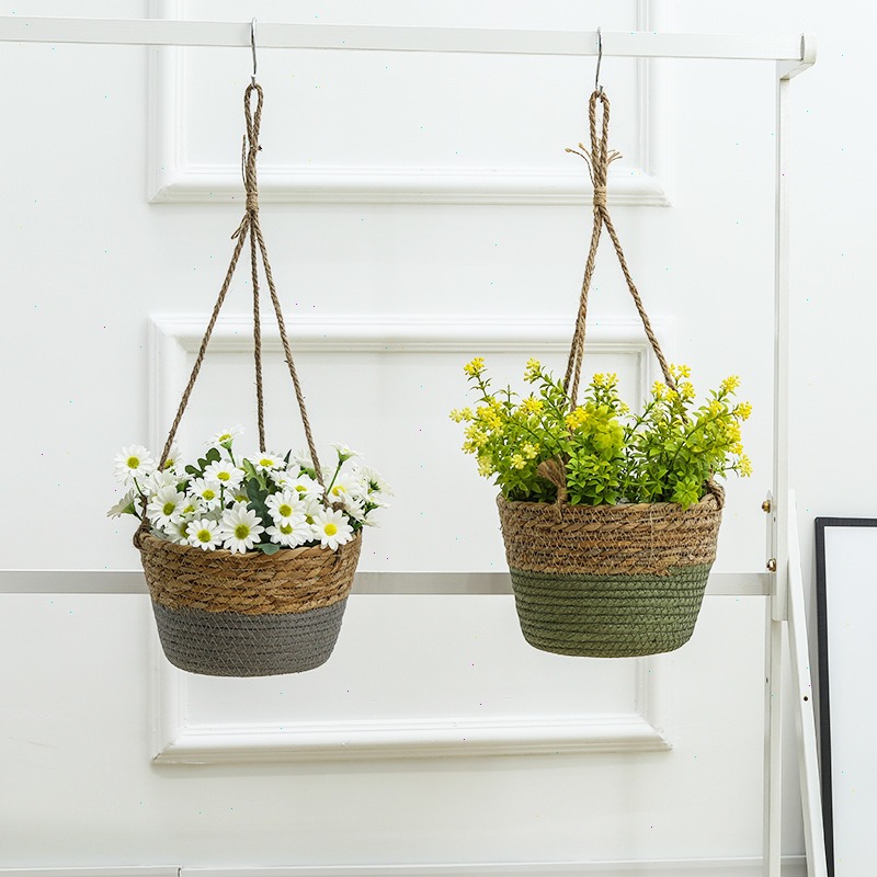 Panier suspendu en paille, Pot - Spider Plant Hanging avis et prix